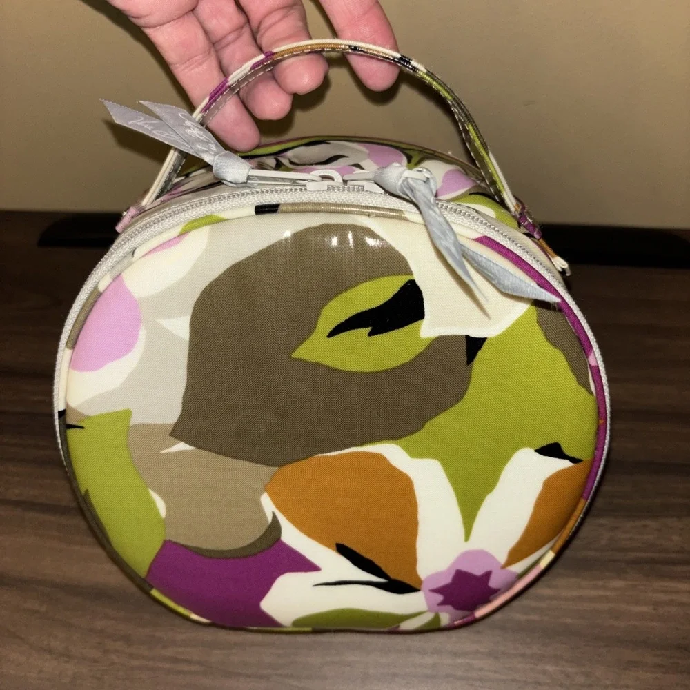 Vera Bradley Portobello Road Hatbox Cosmetic Bag Make-Up Coated Travel Case Retd